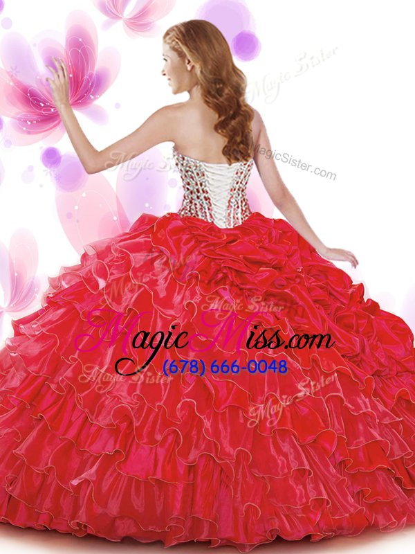 wholesale suitable turquoise lace up sweetheart beading and ruffled layers and pick ups sweet 16 quinceanera dress organza and taffeta sleeveless