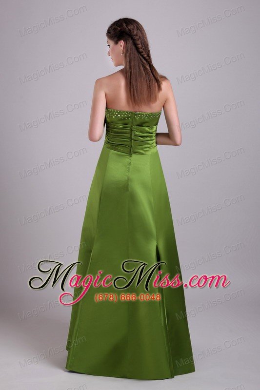 wholesale black a-line / princess strapless floor-length satin beading prom dress