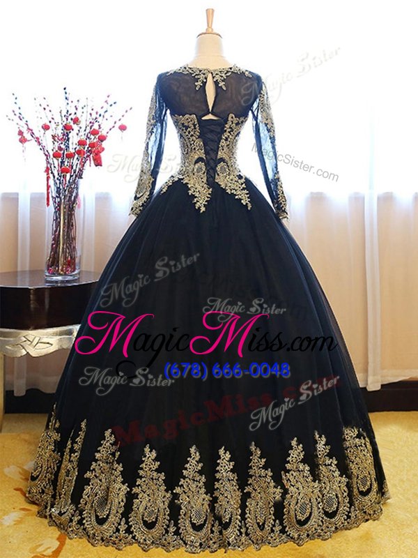 wholesale sumptuous scoop sleeveless tulle quinceanera gown appliques lace up