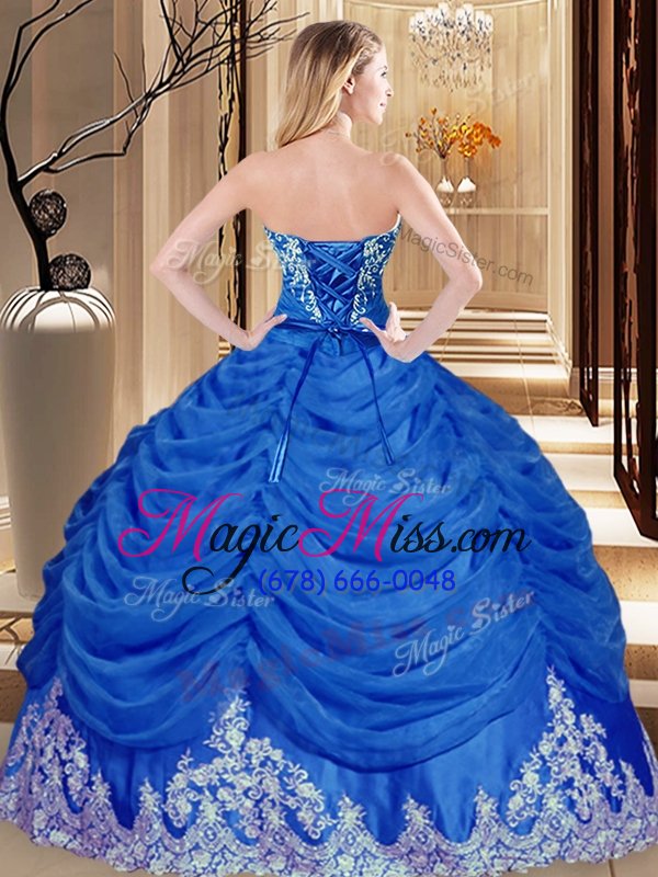 wholesale stylish tulle sweetheart sleeveless lace up lace and appliques quinceanera dress in